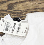 And Now This Womens Woven Tie Waist Top T7613 White M