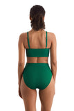 Mimi Flamingo Lido Rib Blake Midkini Tankini Top 900050604 Emerald Green 12