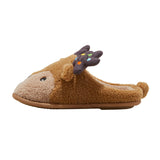 Wondershop Kids Boys Girls Holiday Light up Reindeer Slippers Brown L (4-5)
