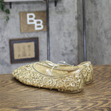 A New Day Womens Sammie Shoes Sequin Ballet Flats 94685491 Gold Yellow 10M