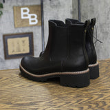 Universal Thread Womens Faux Leather Pull On Chelsea Boots Black 8W