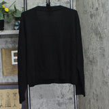 Aqua Womens Front Button Long Sleeve Cashmere V-Neck Cardigan Sweater Black XL