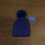 On 34th Womens Gift Boxed Rib-Knit Pom Pom Rolled Beanie MO1542501 Royal Blue
