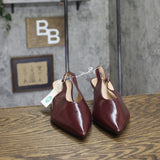 A New Day Womens Samantha Sling Back Kitten Heels 94462868 Burgundy Red 9.5M