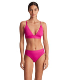 Lauren Ralph Lauren Club Solids Triangle V-Neck Bikini Top Freesia Purple Pink 8