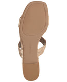 Style & Co. Victoriaa Double Band Block Heel Dress Sandals Cork Brown 6.5M