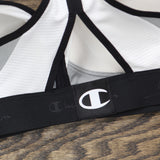 Champion Racerback Seamless Sports Bra Oxford Grey Heather / White / Black XL