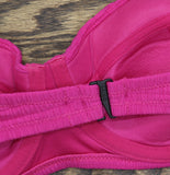 DKNY Womens Textured Molded Balconette Bikini Swim Top DIMTS470 Wildberry Pink M
