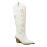 Universal Thread Womens Dixie Bone Floral Western Cowboy Boots Off White 12M