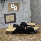 Goodfellow & Co Saul Suede Two Band Sandals 94809737 Black 9