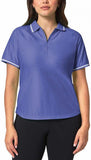 Mondetta Womens Active 1/4-Zip Short Sleeve Mesh Polo Shirt 1751752