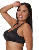 Playtex Womens 18 Hour Ultimate Lift & Support Wireless Bra Black Animal 38C