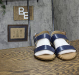 Journee Collection Womens Lavine Multi Strap Sandals LAVINE Navy Blue 9W