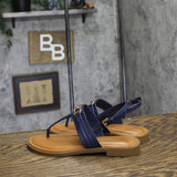 Tommy Hilfiger Womens Cruman Emblem Sandals TWCRUMAN Dark Blue 6.5M