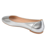 Journee Collection Womens Kavn Ballet Flat Comfort Sole KAVN Silver Gray 6M