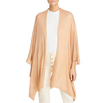 Aqua Womens Lightweight Elbow-Sleeve Ruana 492821 Camel Brown