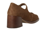 Steve Madden Womens Suede Lisbon Block Heel Loafers LISB02S1 Chesnut Brown 9M
