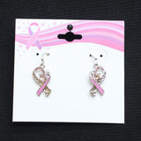Heart Scroll Filigree Dangly Earrings Silver Gray / Pink 1.25"