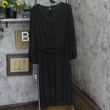 Tommy Hilfiger Surplice Neckline Knee Length Evening Hi-Lo Dress Black Multi 16