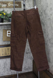 Woolrich X TGT Adult Mid-Rise Slouchy Cargo Twill Pants Drawstring Brown M