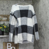 Woolrich X TGT Check Relaxed Button-Down V-Neck Cardigan Sweater Black / White M