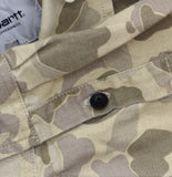 Carhartt Regular Fit Desert Canvas Shirt Jacket I033769 Camo Duck Brown XS