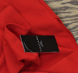 Tahari Asl Petite Belted Wide-Leg Puffed-Shoulder Jumpsuit Crimson Red 8P