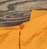 And Now This Womens Ring Open Side Woven V-Neck Dress Orange M