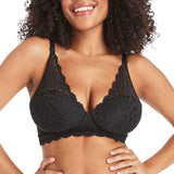 Maidenform Womens Pure Comfort Lace Bralette DM1188 Black 40D