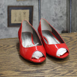 Bandolino Womens Open Toe Wedge Heels 1673fe37e39e9d Red 6M