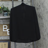 Kasper Womens Petite Ruffled Tie-Neck Blouse Top 10880898 Black PL