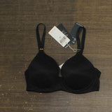 Lauren Ralph Lauren Womens Comfort Collection Repeat-Logo T-shirt Bra. Black 32D
