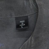 Ashworth Mens Suede Kahlua Embroidered Camp Shirt 1666b9dd45defb Gray L