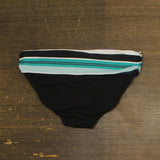 Anne Cole Womens Fold Over Bikini Bottom Barcode Stripe Black Stripe M