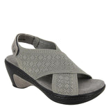 JBU Womens Alyssa Wedge Sandal B3ALA19 Gray Shimmer 8M