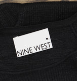 Nine West Womens Squareneck Sweater Dress WW14Y307RS1 Black M