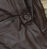 Future Collective Faux Leather Side Zip Bubble Mini A-Line Skirt Dark Brown XL