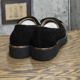 Franco Sarto Womens Carolynn Lug Sole Loafer with Tassel Detail Black Suede 8.5M
