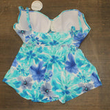 Coco Reef Adjustable Printed Tankini Womens Swimsuit Blue Multi 16 / 40D