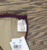 Becca Womens Standard Play Triangle Bikini Top 713057 Aubergine Purple L