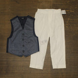 Nautica Little Boys Vest and Dress Pants Formal Set Blue / White 4