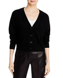 Aqua Womens Front Button Long Sleeve Cashmere V-Neck Cardigan Sweater Black XL
