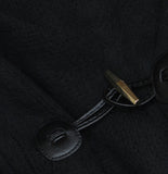 Style & Co. Womens Solid Ribbed Toggle Topper Chunky Knit SC4642501 Black