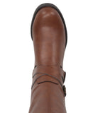 Style & Co. Womens Margoo Riding Boots Faux Leather 10021524100 Acorn Brown 6.5M