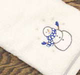 Decor Studio Holiday Snowman Turkish Cotton 2-Pc. Hand Towel Set White 16x28