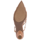 Jones New York Pointed Toe Slingback Kitten Heel Pumps JNY-LINELA Nude Brown 10M