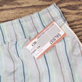 State Of Day Size Womens Striped Poplin Boxer Shorts Vertical Stripe Blue 3X