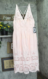 Future Collective Womens Eyelet Maxi A-Line Dress 94236108 Light Pink XL