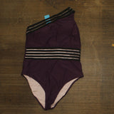 Cupshe Womens Mesh One Shoulder One Piece Swimsuit Purple XL