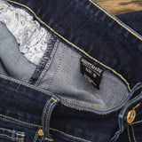 White Mark Plus Size Super Stretch 3 Pocket Jeans Dark Wash Leopard Blue 16W